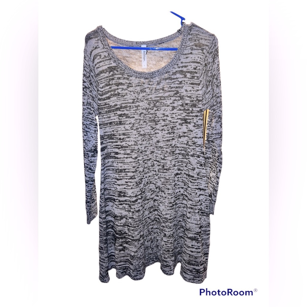 Gray and black size large sweater dress!